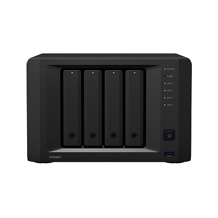 SYNOLOGY "DVA3221" Deep Learning NVR, 4-bay, Intel Atom 4-core 2.1GHz, GTX 1650, 8Gb, 4x1GbE, COM SYNOLOGY "DVA3221" Deep Learning NVR, 4-bay, Intel Atom 4-core 2.1GHz, GTX 1650, 8Gb, 4x1GbE, COM