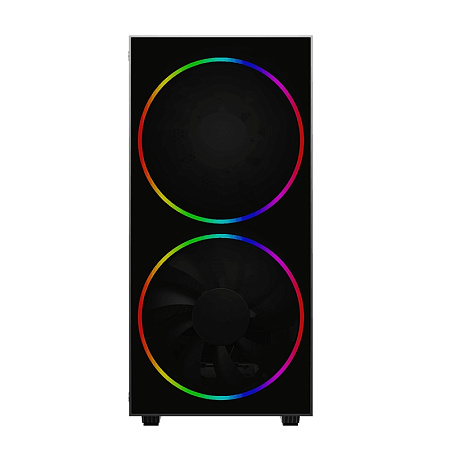 Case ATX GAMEMAX Black Hole, w/o PSU, 0.5mm, 2x200mm ARGB fans, ARGB+PWM Hub, Dual TG , DF, 1xUSB3.1