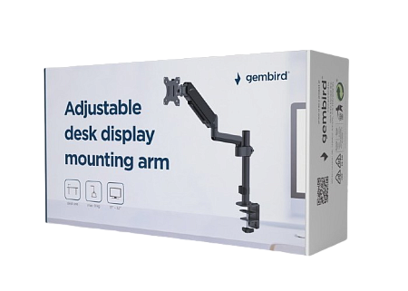 Table/desk 1-display mounting "MA-DA1P-01" Gembird (rotate,tilt,swivel),17”-32”,up to 9 kg,VESA:75x7 Table/desk 1-display mounting "MA-DA1P-01" Gembird (rotate,tilt,swivel),17”-32”,up to 9 kg,VESA:75x7