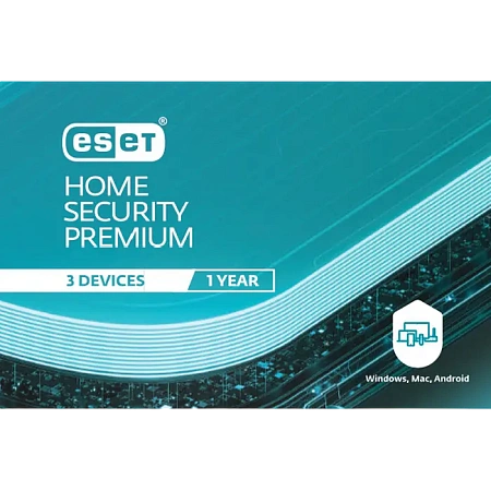 ESET Home Security Premium For 1 year. For protection 3 objects. ESET Home Security Premium For 1 year. For protection 3 objects.