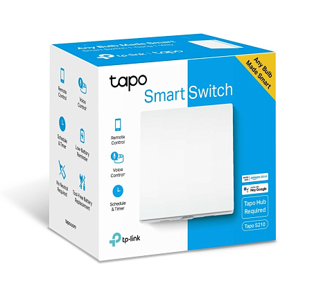 TP-Link Wireless Smart Light Switch "Tapo S210", White, 1-Gang TP-Link Wireless Smart Light Switch "Tapo S210", White, 1-Gang