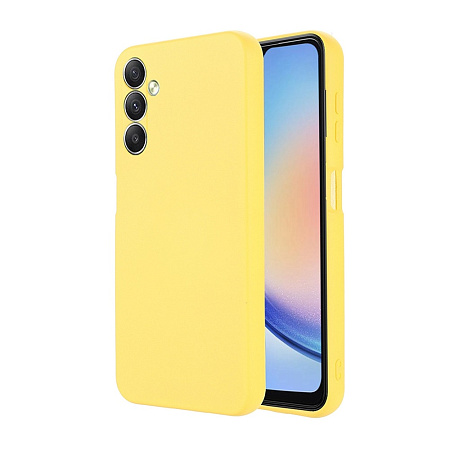 WOO Case Liquid Silicone Samsung A25 5G, Yellow WOO Case Liquid Silicone Samsung A25 5G, Yellow