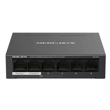 Сетевой коммутатор MERCUSYS MS106LP, 4x IEEE 802.3af/at Сетевой коммутатор MERCUSYS MS106LP, 4x IEEE 802.3af/at
