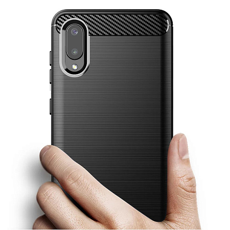 Helmet Case Carbon Samsung A02, Black