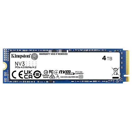 Накопитель SSD Kingston NV3, 4096Гб, SNV3S/4000G Накопитель SSD Kingston NV3, 4096Гб, SNV3S/4000G
