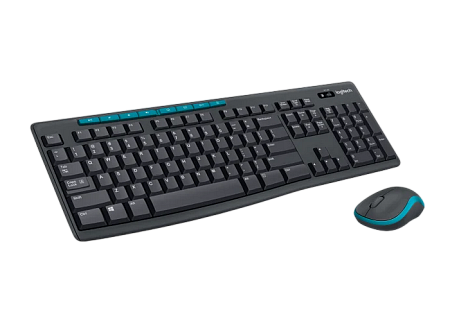 Клавиатура и мышь Logitech MK275, Беспроводное, Черный/Синий
