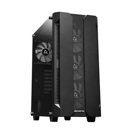 Case ATX Chieftec HUNTER, w/o PSU, 0.5mm, 4x120mm ARGB fans, ARGB Hub, Front Mesh, Tempered Glass, 2