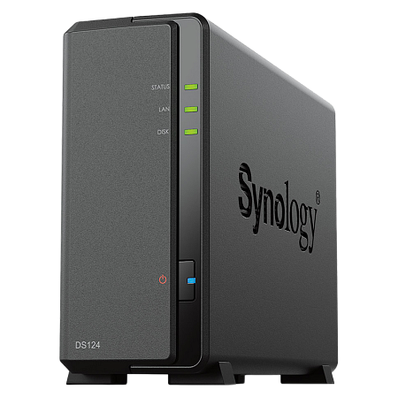 SYNOLOGY "DS124", 1-bay, Realtek 4-core 1.7GHz, 1Gb DDR4, 2xUSB 3.2 Gen 1 SYNOLOGY "DS124", 1-bay, Realtek 4-core 1.7GHz, 1Gb DDR4, 2xUSB 3.2 Gen 1