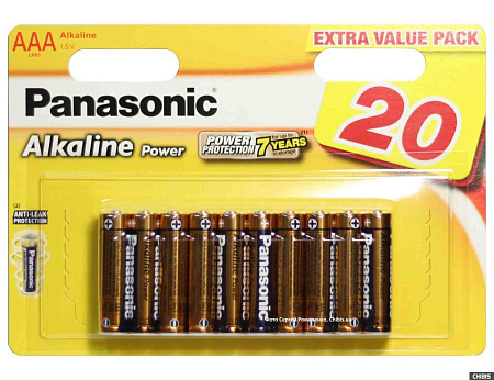 Panasonic "ALKALINE Power" AAA, Blister*20, Alkaline, LR03REB/20BW Panasonic "ALKALINE Power" AAA, Blister*20, Alkaline, LR03REB/20BW