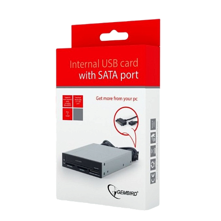 3.5" Card Reader Internal Gembird FDI2-ALLIN1-03, 2.5'' HDD/SSD drive bay, SD/MMC/RS-MMC/MS/MicroSD 
