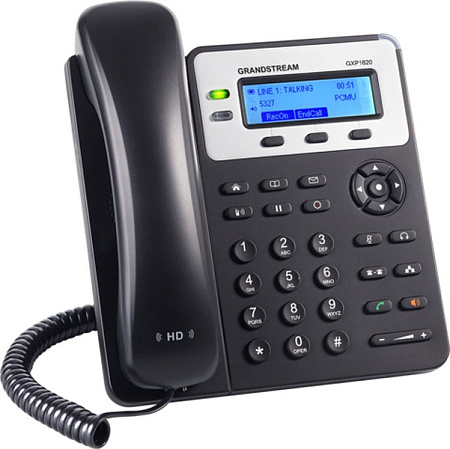 Grandstream GXP1620, 2 SIP,2 Line, no PoE, Black