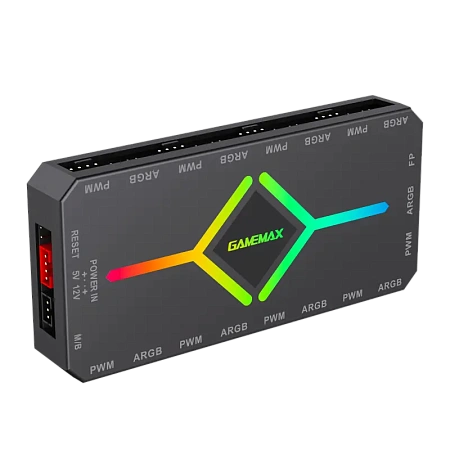 Концентратор вентилятора Gamemax V4.0 ARGB+PWM Controller (V4.0), Чёрный Концентратор вентилятора Gamemax V4.0 ARGB+PWM Controller (V4.0), Чёрный