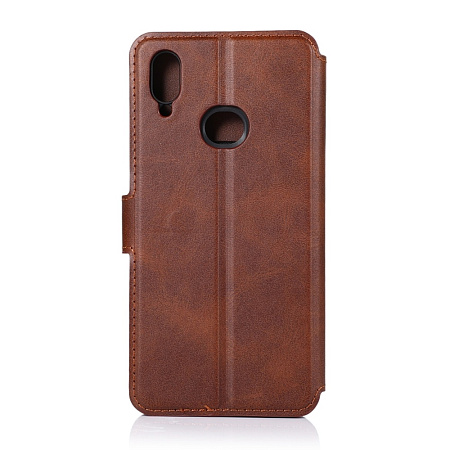 Helmet Case TPU Leather Nylon Samsung A10S, Brown/Red Helmet Case TPU Leather Nylon Samsung A10S, Brown/Red