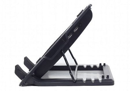 Notebook Cooling Pad Gembird NBS-1F17T-01, up to 17'', 1x150 mm fan, Adjustable angle, LED light Notebook Cooling Pad Gembird NBS-1F17T-01, up to 17'', 1x150 mm fan, Adjustable angle, LED light