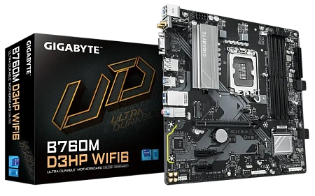 Материнская плата Gigabyte B760M D3HP WIFI6, LGA1700, Intel B760, Micro-ATX Материнская плата Gigabyte B760M D3HP WIFI6, LGA1700, Intel B760, Micro-ATX