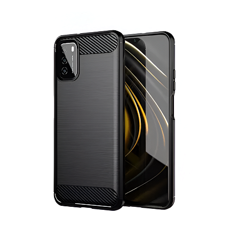 Helmet Case Carbon Xiaomi Poco M3, Black Helmet Case Carbon Xiaomi Poco M3, Black