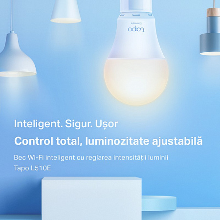 TP-LINK "Tapo L510E", Smart Wi-Fi LED Bulb with Dimmable Light, 2700K, 806lm TP-LINK "Tapo L510E", Smart Wi-Fi LED Bulb with Dimmable Light, 2700K, 806lm