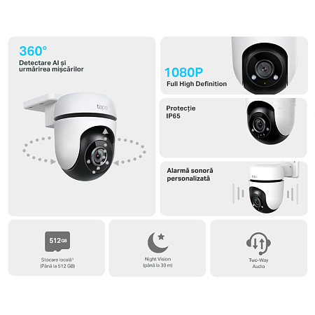 TP-Link Outdoor TAPO C500, 2Mp, IP65, Pan/Tilt Security Wi-Fi Camera TP-Link Outdoor TAPO C500, 2Mp, IP65, Pan/Tilt Security Wi-Fi Camera