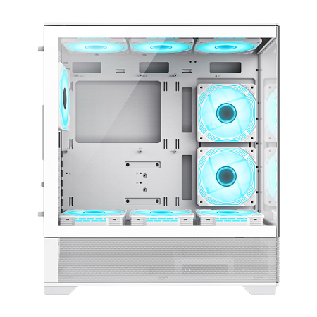 Case ATX GAMEMAX Vista AW, w/o PSU, 0.6mm, 6x120mm ARGB, ARGB Hub, RC, Front&Side Tempered Glass, 1x Case ATX GAMEMAX Vista AW, w/o PSU, 0.6mm, 6x120mm ARGB, ARGB Hub, RC, Front&Side Tempered Glass, 1x