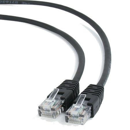 3m, Patch Cord Black, PP12-3M/BK, Cat.5E, Cablexpert, molded strain relief 50u" plugs 3m, Patch Cord Black, PP12-3M/BK, Cat.5E, Cablexpert, molded strain relief 50u" plugs
