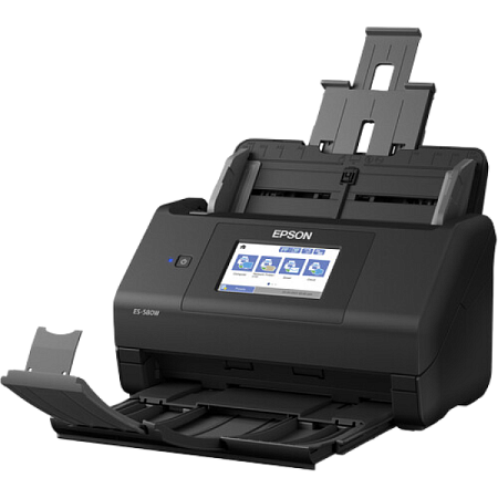Потоковый Сканер Epson WorkForce ES-580W, A4, Чёрный