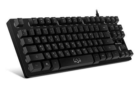 Gaming Keyboard SVEN KB-G7400, TKL, Fn keys, Backlight, WinLock, 1.8m, USB, EN/RU, Black Gaming Keyboard SVEN KB-G7400, TKL, Fn keys, Backlight, WinLock, 1.8m, USB, EN/RU, Black
