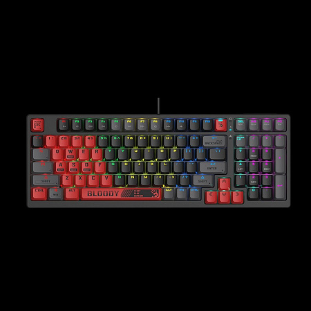 Gaming Keyboard Bloody S98 Sports, Mechanical, BLMS Linear SW, Hot-Swappable, Quiet Typing, 98-Keys, Gaming Keyboard Bloody S98 Sports, Mechanical, BLMS Linear SW, Hot-Swappable, Quiet Typing, 98-Keys,