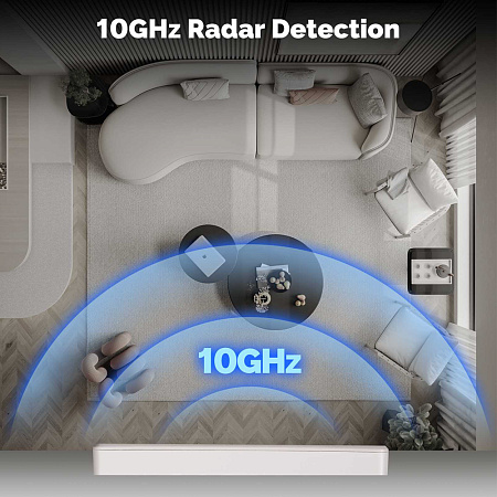 Moes Zigbee Smart Switch 2 Gang with Human Presence mmWare Radar 10GHz (Neutral Optional), White