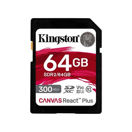 Карта памяти Kingston Canvas React Plus, 64Гб (SDR2/64GB) Карта памяти Kingston Canvas React Plus, 64Гб (SDR2/64GB)