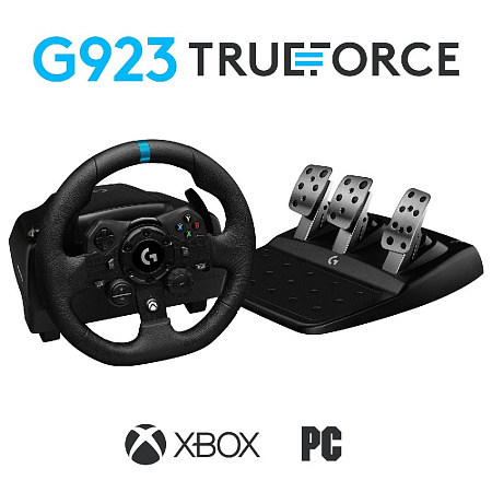 Wheel Logitech Driving Force Racing G923, for Xbox, 900 degree, Pedals, Dual-Motor Force Feedback Wheel Logitech Driving Force Racing G923, for Xbox, 900 degree, Pedals, Dual-Motor Force Feedback