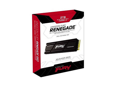 .M.2 NVMe SSD 2.0TB Kingston FURY  Renegade w/Heatsink10.5mm [PCIe 4.0 x4, R/W:7300/7000MB/s, 3DTLC]