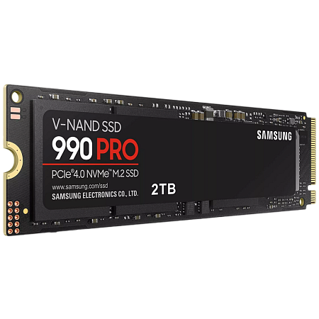 .M.2 NVMe SSD 2.0TB Samsung  990 PRO [PCIe 4.0 x4, R/W:7450/6900MB/s, 1400K/1550K IOPS, 1.2PB, 3DTLC