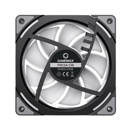 PC Case Fan GAMEMAX FN12A-C8I, 120mm, ARGB, 24 LED, 9 blades, PWM, <31.21dB, 44.35 CFM, 800-1600RPM, PC Case Fan GAMEMAX FN12A-C8I, 120mm, ARGB, 24 LED, 9 blades, PWM, <31.21dB, 44.35 CFM, 800-1600RPM,