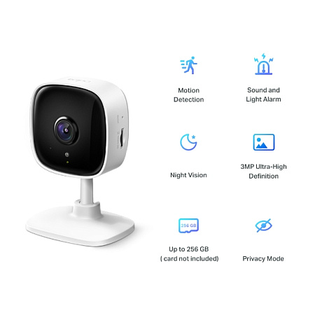 TP-Link Indoor TAPO C110, 3Mpix, Home Security Wi-Fi Camera