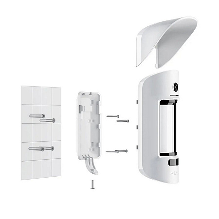 Ajax Outdoor Wireless Security Motion Detector "MotionCam Outdoor", White, Photo Ajax Outdoor Wireless Security Motion Detector "MotionCam Outdoor", White, Photo