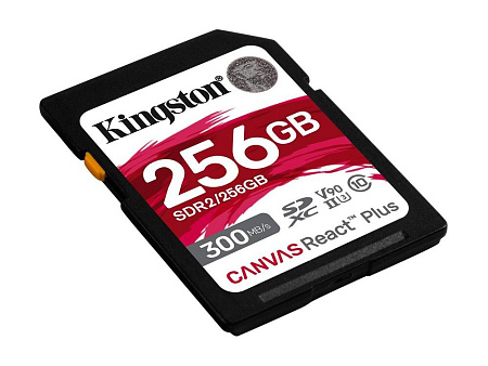 .256GB SDXC Card (Class 10) UHS-II , U3, Kingston Canvas React Plus "SDR2/256GB" (R/W:300/260MB/s) .256GB SDXC Card (Class 10) UHS-II , U3, Kingston Canvas React Plus "SDR2/256GB" (R/W:300/260MB/s)