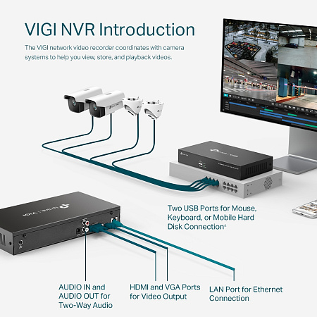 TP-Link 8 Channel Network Video Recorder "VIGI NVR1008H", 1xSATA up to 16TB TP-Link 8 Channel Network Video Recorder "VIGI NVR1008H", 1xSATA up to 16TB