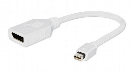 Adapter DP F to mini DP M, Cablexpert "A-mDPM-DPF-001-W", White Adapter DP F to mini DP M, Cablexpert "A-mDPM-DPF-001-W", White