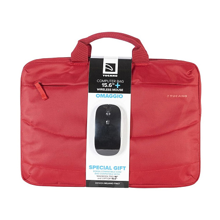 Tucano Bag Idea 15.6" + Wireless Mouse, Red Tucano Bag Idea 15.6" + Wireless Mouse, Red