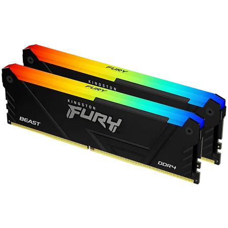 Оперативная память Kingston FURY Beast RGB, DDR4 SDRAM, 3600 МГц, 32 Гб, KF436C18BB2AK2/32 Оперативная память Kingston FURY Beast RGB, DDR4 SDRAM, 3600 МГц, 32 Гб, KF436C18BB2AK2/32