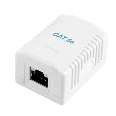 Розетка для настенного крепления Cablexpert NCAC-1F5E-0, Белый