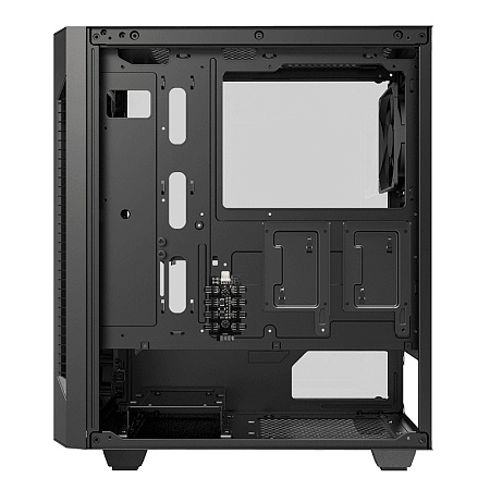 Case ATX GAMEMAX Fortress TG, w/o PSU, 0.5mm, 3x120mm fans, PWM Hub, Tempered Glass, Dust Filter, 1x