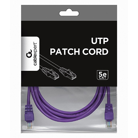 2m, Patch Cord Purple, PP12-2M/V, Cat.5E, Cablexpert, molded strain relief 50u" plugs 2m, Patch Cord Purple, PP12-2M/V, Cat.5E, Cablexpert, molded strain relief 50u" plugs
