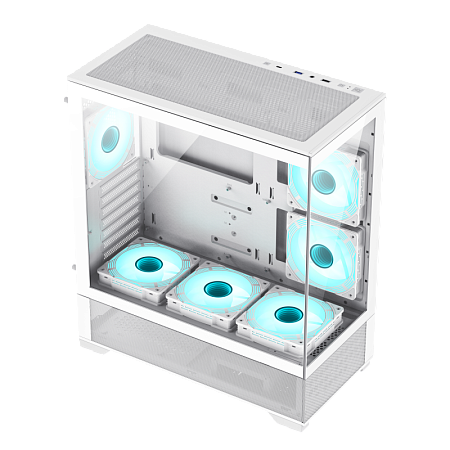 Case ATX GAMEMAX Vista AW, w/o PSU, 0.6mm, 6x120mm ARGB, ARGB Hub, RC, Front&Side Tempered Glass, 1x Case ATX GAMEMAX Vista AW, w/o PSU, 0.6mm, 6x120mm ARGB, ARGB Hub, RC, Front&Side Tempered Glass, 1x