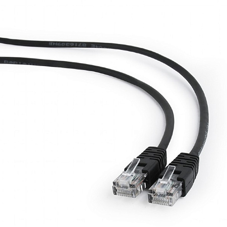 3m, Patch Cord Black, PP12-3M/BK, Cat.5E, Cablexpert, molded strain relief 50u" plugs 3m, Patch Cord Black, PP12-3M/BK, Cat.5E, Cablexpert, molded strain relief 50u" plugs