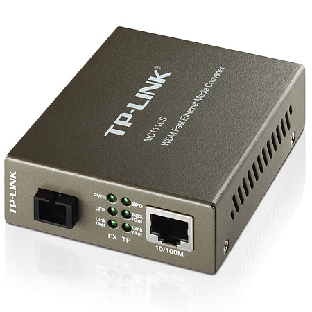 10/100M RJ45 to 100M, TP-Link single-mode SC fiber (WDM) Converter MC111CS, F-duplex, up to 20Km 10/100M RJ45 to 100M, TP-Link single-mode SC fiber (WDM) Converter MC111CS, F-duplex, up to 20Km