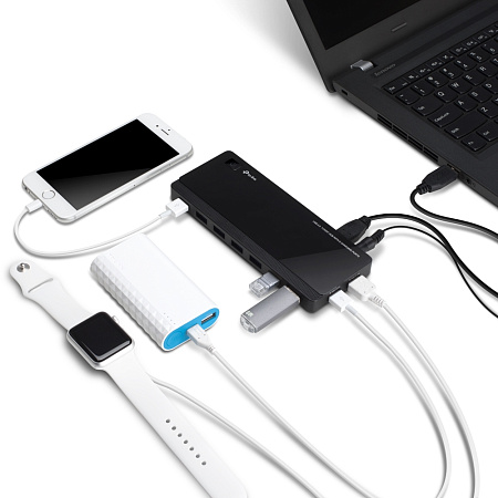 USB 3.0 Hub 7-port TP-LINK "UH720", with 2 Charging Ports, external power adapter USB 3.0 Hub 7-port TP-LINK "UH720", with 2 Charging Ports, external power adapter