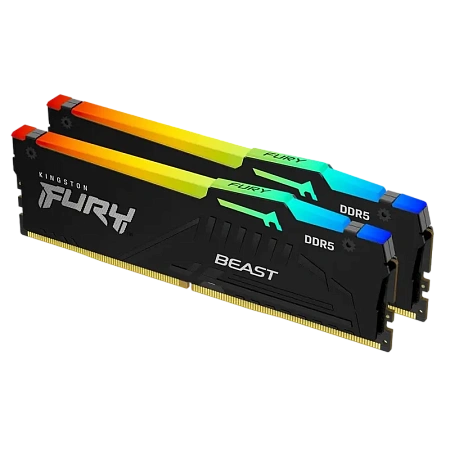 Оперативная память Kingston FURY Beast RGB, DDR5 SDRAM, 5600 МГц, 32 Гб, KF556C36BBEAK2-32 Оперативная память Kingston FURY Beast RGB, DDR5 SDRAM, 5600 МГц, 32 Гб, KF556C36BBEAK2-32