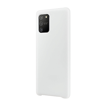 Helmet Case Liquid Silicone Samsung S10 Lite (2020), White Helmet Case Liquid Silicone Samsung S10 Lite (2020), White