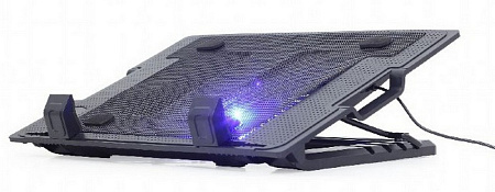 Notebook Cooling Pad Gembird NBS-1F17T-01, up to 17'', 1x150 mm fan, Adjustable angle, LED light Notebook Cooling Pad Gembird NBS-1F17T-01, up to 17'', 1x150 mm fan, Adjustable angle, LED light